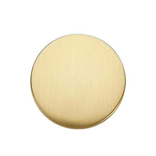 Ravinte 5 Pack Solid Metal Knobs Dresser Drawer Knobs Gold Cabinet Hardware Round Cabinet Door Knobs Drawer Knobs Kitchen Cabinet Knobs Brushed Brass Drawer Pulls