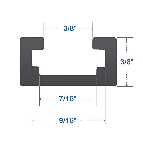 Hot Favorable Aluminum 24" T-Track for Woodworking –Double Cut Profile Universal with Predrilled Mounting Holes -Woodworking and Clamps-Fine Sandblast Black Anodized 1PK