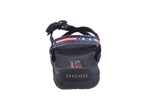 Skechers Women's Reggae-Sew Me-Boho Woven Strappy Slingback Sandal, Taupe Multi, 10