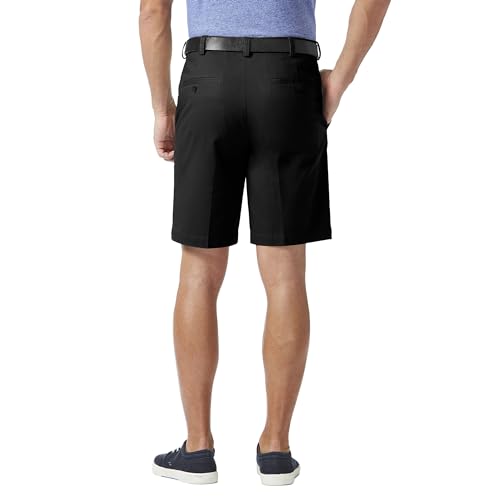 Haggar Men's Classic Plain-Front Short, Navy-Flat, 32