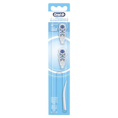 Oral-B Deep Clean Battery Powered Toothbrush Replacement Brush Heads Refill, Soft, 2 Count