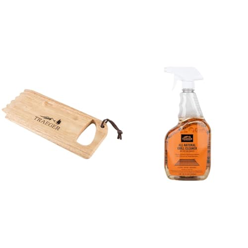 Traeger Grills BAC454 Wooden Grill Scraper – Solid Hardwood Grill Grate Cleaner, Compatible with Pro Series, Ironwood, and Timberline Grills, Safe Bristle-Free Grill Cleaning Accessory