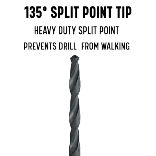 Drill America #12 x 6" High Speed Steel Aircraft Extension Drill Bit (Pack of 12), DWDA/C Series