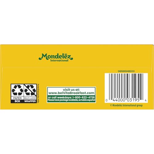 belVita Cinnamon Brown Sugar Breakfast Biscuits, 5 Packs (4 Biscuits Per Pack)