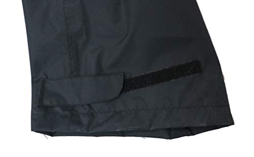 Acmelogy Rain Suit (Jacket + Pants), 100% Waterproof, Breathable, Taped Seam, 10000mm/3000gm, YKK Zipper (Women's, 38, Black)