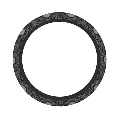 Magic Skull Magical Star Moon Steering Wheel Cover for Women Men Girls Car Accessories Decor Anti-Slip Neoprene Auto Steering Wheel Covers Protector Universal 15 Inch