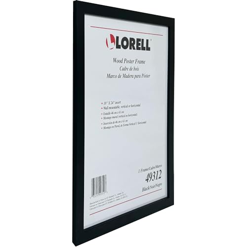 Lorell Wood Poster Frame, 18" x 24", Black