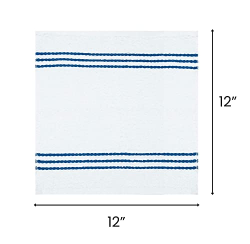ORMYSA 8 Pack Kitchen Dish Cloths for Washing Dishes - Blue White, 12 x12 Inches Dishcloths for Kitchen Fast Absorbing Quick Dry Super Soft Dish Rags