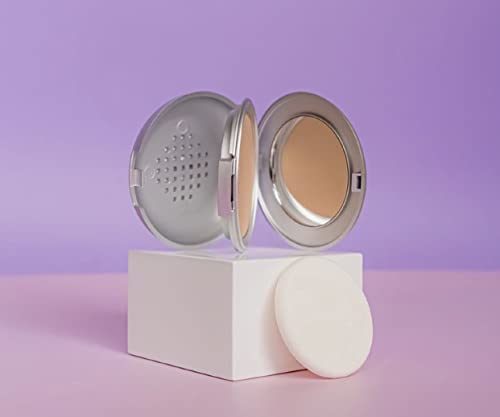 ZUZU LUXE Mineral Powder, Dual Powder Foundation, medium to full coverage, natural finish. Natural, Paraben Free, Vegan, Gluten-free, Cruelty-free, Non GMO, .32 oz. (Refill D-24)