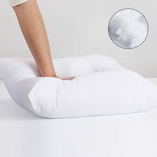 Calibrate Timing 16 x 16 inches Pillow Inserts, Set of 4 Hypoallergenic Brushed Microfiber Liner Down Alternative Filled Square Cushion Throw Pillow
