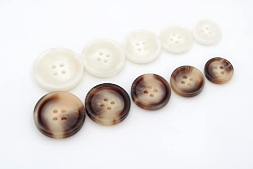 20Pcs DIY Crafts Sewing Decorations Blazer Blouse Jacket Buttons Snaps Round Shape (15mm, Black)