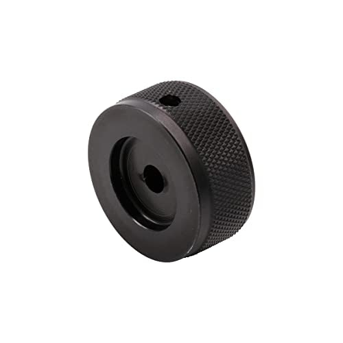 ROZILO 2Pcs Aluminum Potentiometer Control Knob Volume Audio for 6mm Diameter Shaft 35mm Dia. x 16mm Height Black