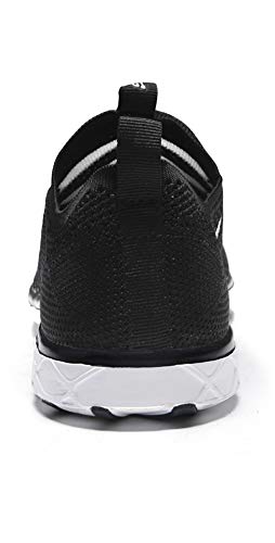 SUOKENI Men's Quick Drying Slip On Water Shoes for Beach or Water Sports Blackwhite,Size:US 7/EU 40