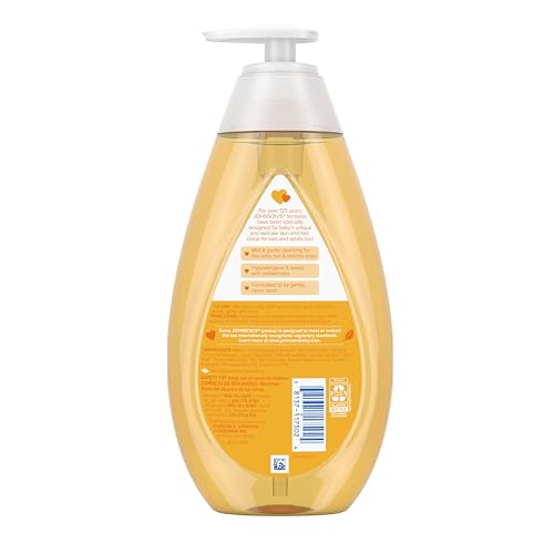 Johnson's Baby Shampoo with Tear-Free Formula, Shampoo for Baby's Delicate Scalp & Skin, Gently Washes Away Dirt & Germs, Paraben-, Phthalate-, Sulfate- & Dye-Free, 20.3 fl. oz