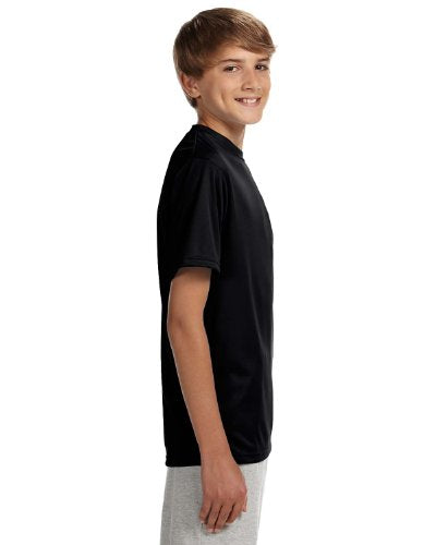 A4 Youth Cooling Performance Crew Short Sleeve T-Shirt, Light Blue, Small