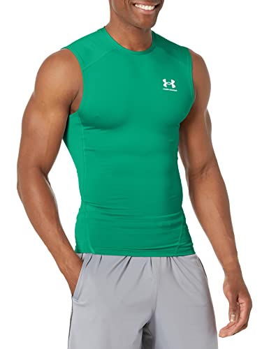 Under Armour Men's Armour HeatGear Compression Sleeveless T-Shirt , White (100)/Black, XX-Large