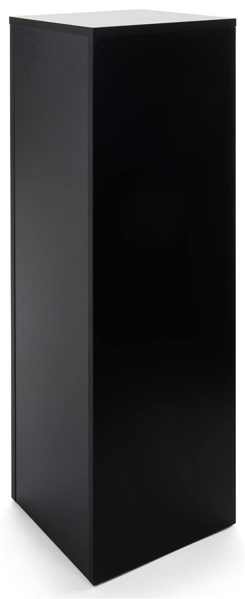 Displays2go, Laminated Gallery Display Cube, Particle Board, Melamine Construction – Black (WDCUBEBLK4)