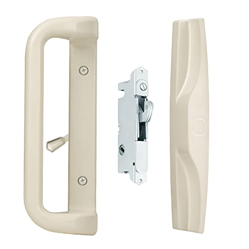 House Guard Black Patio Door Handle Set with Mortise Lock,Suitable for Replacement Sliding Doors Lock 3-15/16”Screw Hole Spacing.Choices That Add a Unique to Your Patio Glass Sliding Door.