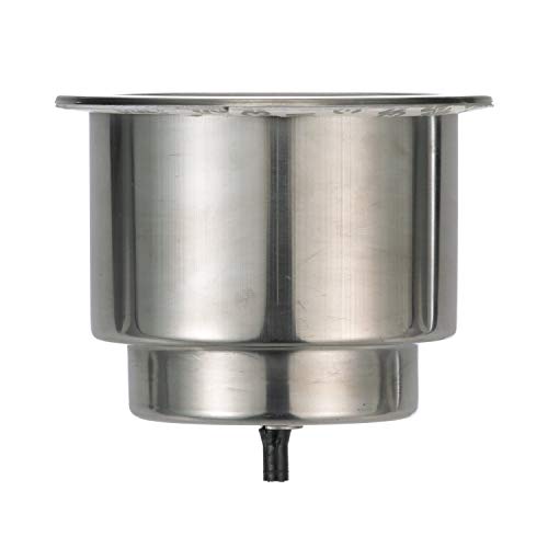 Seachoice Boat Drink Holder, Recessed, Blue LED, Stainless Steel