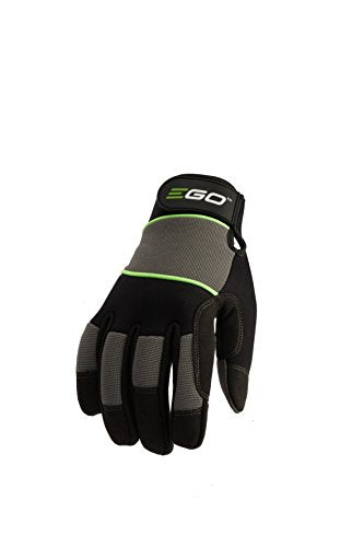 EGO POWER+ GV001M Durable Synthetic Breathable Work Gloves with Reinforced Protection, Medium, Black