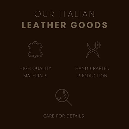 Premium Maruse Leather Portfolio Padfolio - Executive Folio for Men and Women with Zipper, Folio Document Organizer, Laptop Sleeve, iPad Case and Folder - Made in Italy, Black