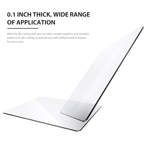 Blulu Transparency Acrylic Cutting Pads Die Cutting Plates for Embossing Crafting (2 Pieces,12.5 x 9 Inch)