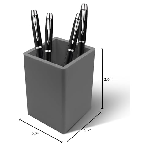 YCRMAN Pen And Pencil Holder For Desk,5mm Thick Silicone Pen Holder For Keeping Your Workspace Tidy And Organized,A Practical Design And Must-Have Pen Holder For Your Desktop Needs(1 PACK GREY)