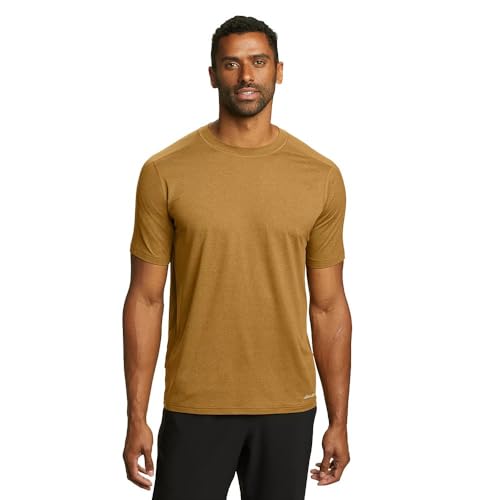 Eddie Bauer Men's Regular Fit Mountain Trek Short-Sleeve T-Shirt, Bronze, Small
