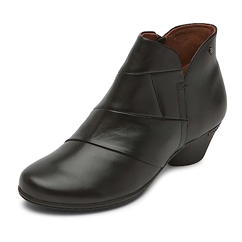 Cobb Hill Women's Laurel New Bootie Ankle Boot, Black Leather, 8.5 Wide