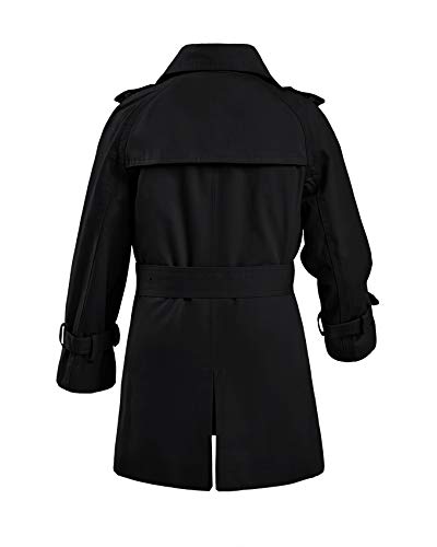 Kids Boys Girls Lightweight Trench Coat Double Breasted Classic Belted Jacket Spring Fall Outwear Dress Coats