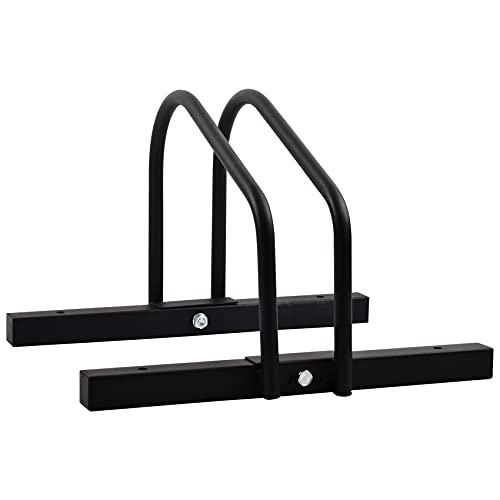 WALMANN Bike Floor Stand, Bike Parking Rack for 1 Bike Garage Bike Storage Stand Indoor/Outdoor 22-28" Wheel Stand, Max. Tire Width 2.15"