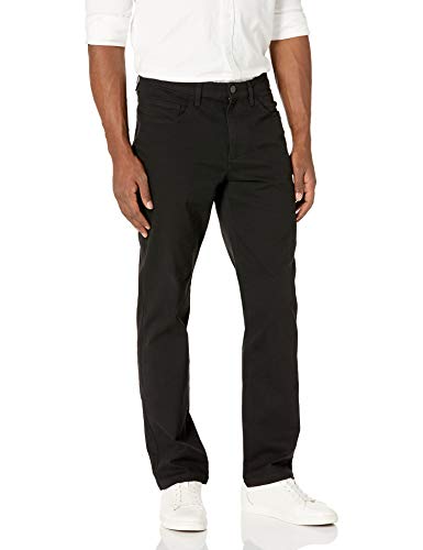 Amazon Essentials Men's Straight-Fit 5-Pocket Comfort Stretch Chino Pant (Previously Goodthreads), Black, 34W x 31L
