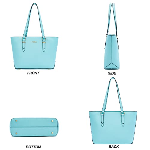 Purses for Women PU Leather Large Tote Shoulder Satchel Handbags Women Purse Wallet set 2pcs NewPurple