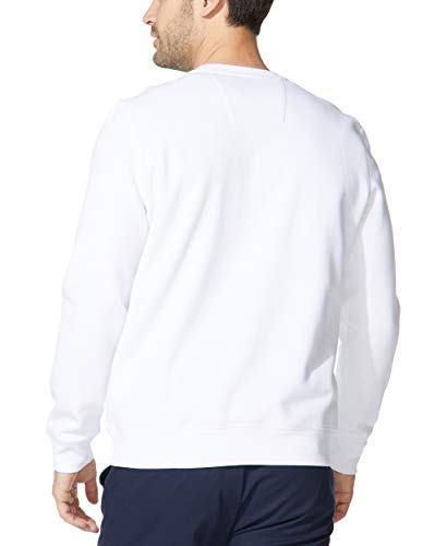 Nautica Men's Basic Crew Neck Fleece Sweatshirt, Bright White, Small