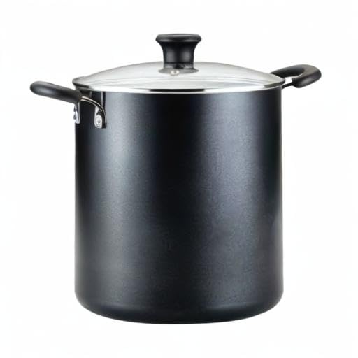 T-fal Initiatives Nonstick Stockpot 8 Quart Oven Safe 350F Cookware, Pots and Pans, Dishwasher Safe Black