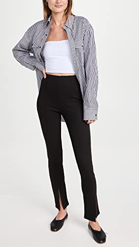 English Factory Women's Front Slit Pants, Black, XS