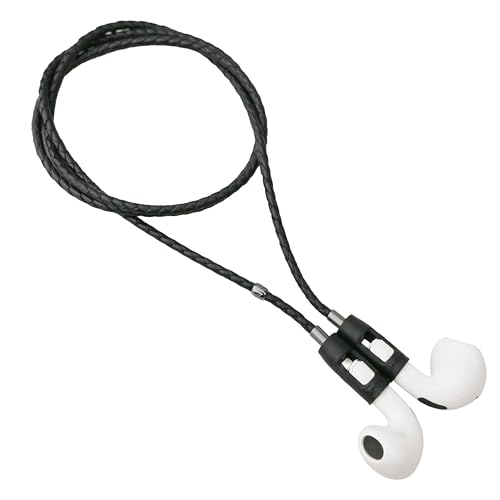 Tapper Black Lamb Leather/Black Steel Strap for AirPods & AirPods Pro