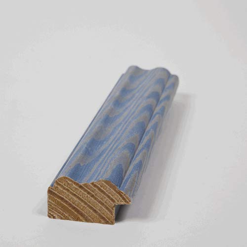 ArtToFrames 10x10 Inch Blue Picture Frame, This 1.5" Custom Wood Poster Frame is Deep Periwinkle Barnwood Style Frame, for Your Art or Photos - Comes with Regular Glass, WOM0066-56673-YBLU-10x10