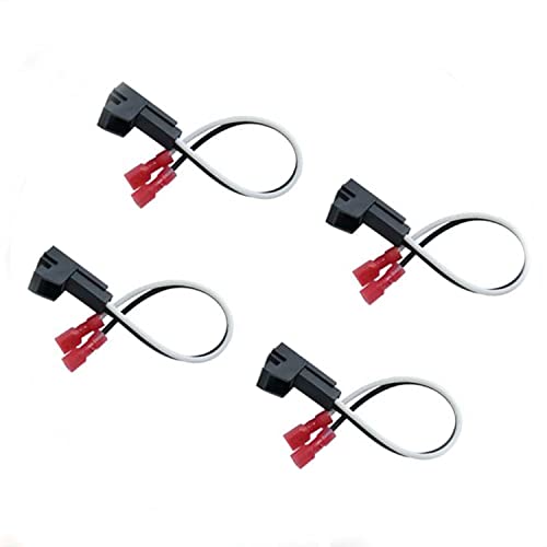 4 Pack Speaker Harness Replacement for GM Motors Buick Cadillac Chevy Oldsmobile Front Rear Door Speaker Wiring Harness Adapter 72-4568 - Door Speaker Replacement
