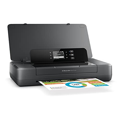 HP OfficeJet 200 Portable Printer with Wireless & Mobile Printing, Works with Alexa (CZ993A) ,Black