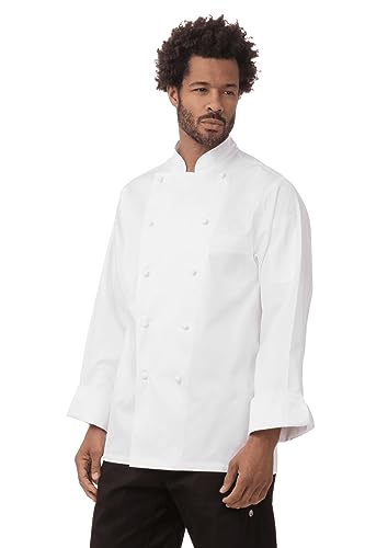 Chef Works Men's Madrid Premium Cotton Chef Coat, White, 60
