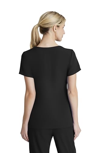BARCO Skechers Vitality Women’s Charge V-Neck Scrub Top – Black, XS