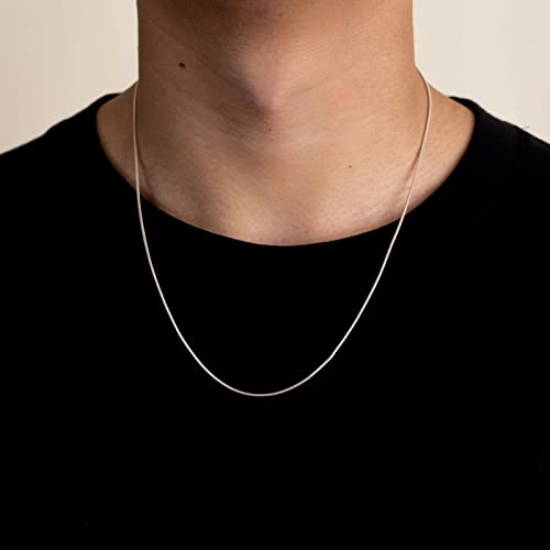 ARGENTO REALE 1MM- 2MM Sterling Silver Round Snake Chain Necklace- Solid Sterling Silver Italian Chain For Pendants, Flexible 925 Snake Chain, 16-30 Lobster Clasp (28.00, 1MM)