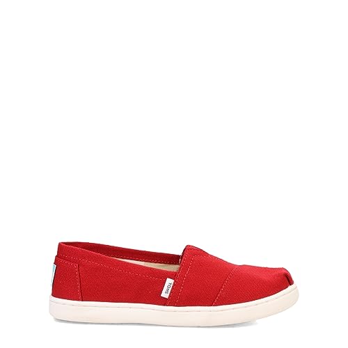 TOMS Children's Seasonal Classic Alpargata Red Canvas 5 M