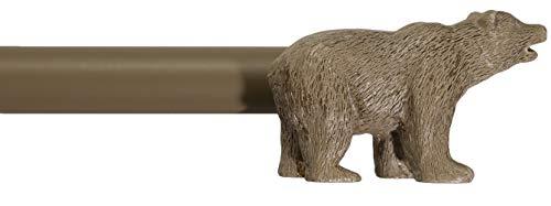 Urbanest 3/4” Farmhouse Bear Adjustable Window Treatment Single Curtain Rod, 28"-48", Cottage