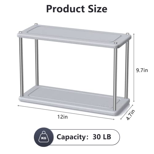 Zrfmib Instant Dry Bathroom Kitchen Sink Organizer, Diatomite Stone Drying Tray for Soap Dispenser, Sponge Brush and Toothbrush Cup, Countertop Fast Drying Rack (Dark Grey-Curved,1Pc)