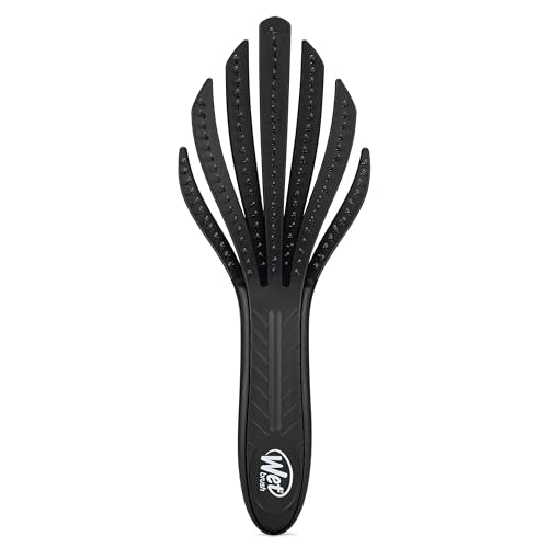 Wet Brush Go Green Curl Detangler Hair Brush - Black - Ultra-Soft IntelliFlex Detangling Bristles Glide Through Tangles with Ease - Great For Curly Hair - No Split Ends & Pain-Free for Wet or Dry Hair