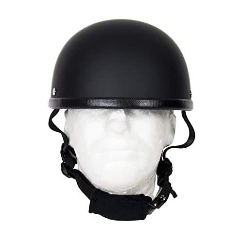 Basic Eagle Novelty Caps Light Weight German Novelty Headgear with Adjustable Chin Strap Cap with Liner Hat (US, Alpha, Small, Black Matte)