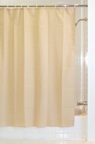 Splash Home Vinyl Shower Liner, Lightweight,12 Holes, 70” W x 72” H, Waterproof-Beige