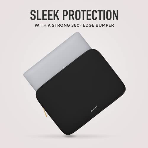 Vandel MacBook Air 13 inch Laptop Sleeve, Fits 13-13.3 inch Laptops: Neoprene MacBook Air & Pro Case, Chromebook, HP Soft Cover | Thin Computer Carrying Bag, Black Mac (M1 & M2) Pouch
